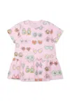 Stella Mccartney Lilac Dress For Baby Girl With Sunglasses In Multicolor