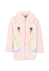 Stella Mccartney Swan-motif Coat In Pink