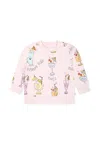Stella Mccartney Lilac Suit For Baby Girl With Cocktail Print In Lilac
