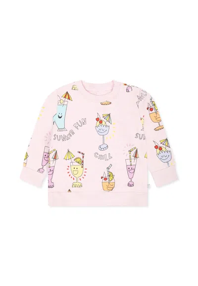 Stella Mccartney Lilac Suit For Baby Girl With Cocktail Print