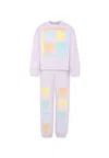 Stella Mccartney Printed Cotton Fleece Sweatshirt And Shorts Set In Lilac