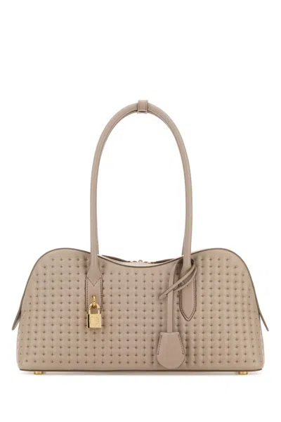 Stella Mccartney Lilac Synthetic Leather Ryder Medium Shoulder Bag In Brown