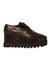 Stella Mccartney Sneakelyse Sneakers In Python Print Polyuretan In Brown