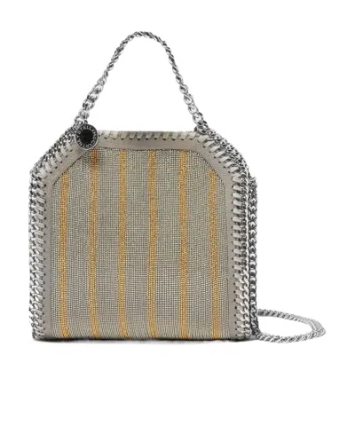 Stella Mccartney Limited-edition Falabella Metallic Chain-embroidered Tiny Tote Bag