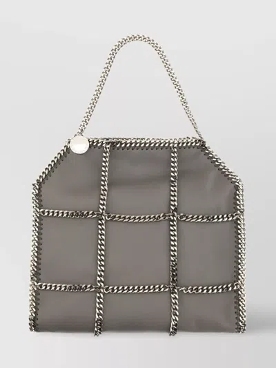 Stella Mccartney Limited-edition Quilted Chain Cage Mini Tote In Gray