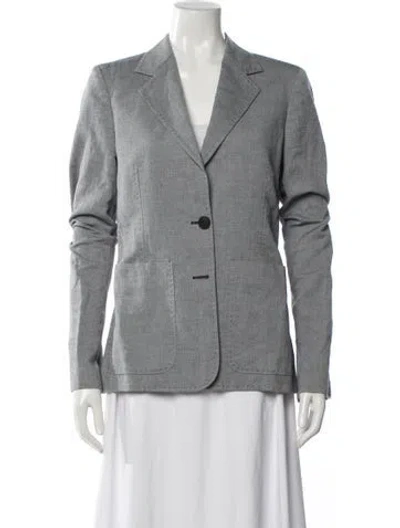 Pre-owned Stella Mccartney Linen Blazer In Blue