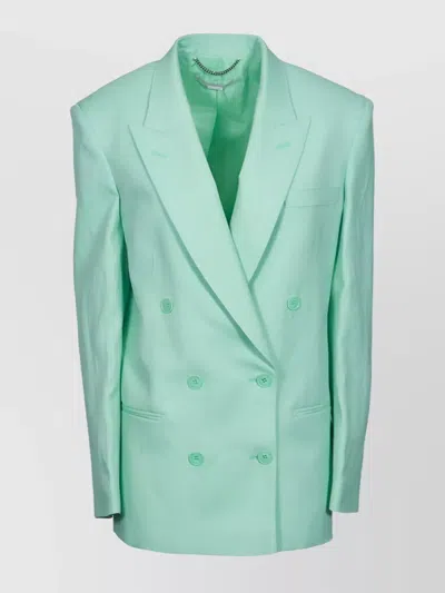 STELLA MCCARTNEY LINEN BLEND PEAK LAPEL BLAZER