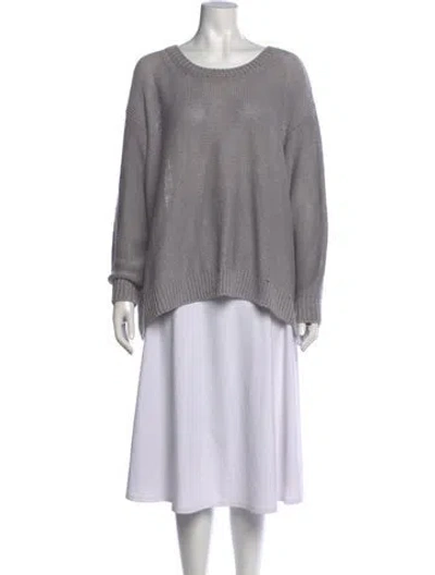 Pre-owned Stella Mccartney Linen Crew Neck Sweater In Gray
