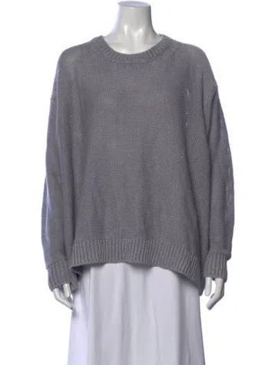 Pre-owned Stella Mccartney Linen Crew Neck Sweater In Grey