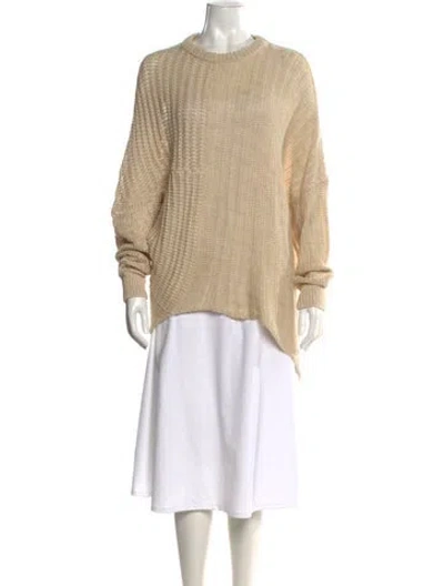 Pre-owned Stella Mccartney Linen Crew Neck Sweater In Neutral