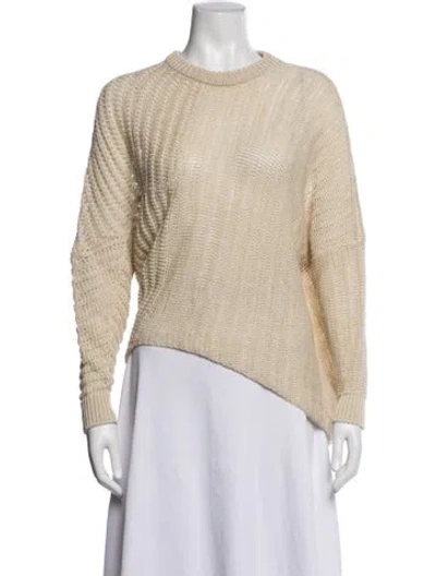 Pre-owned Stella Mccartney Linen Crew Neck Sweater In Neutrals