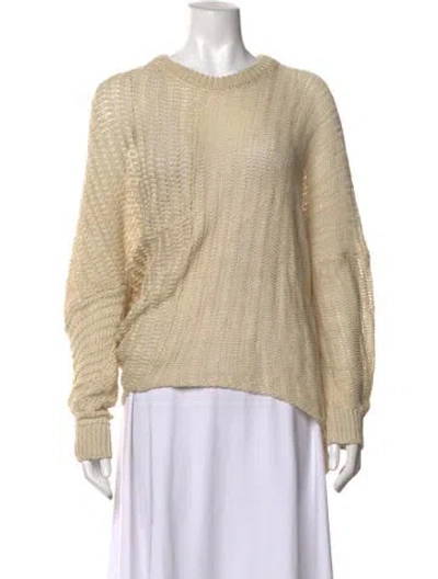 Pre-owned Stella Mccartney Linen Crew Neck Sweater In Neutrals
