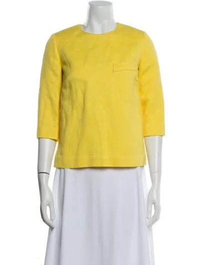 Pre-owned Stella Mccartney Linen Evening Jacket In Yellow