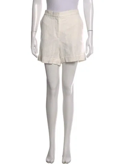 Pre-owned Stella Mccartney Linen Mini Shorts In Neutral