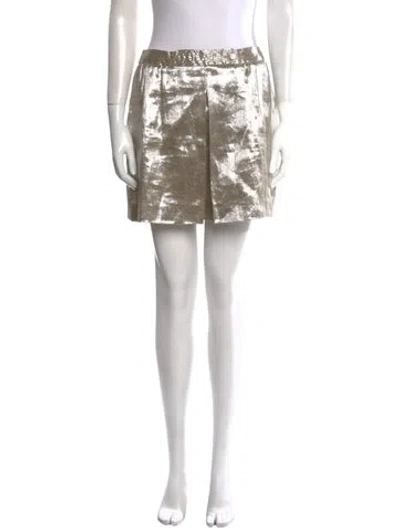 Pre-owned Stella Mccartney Linen Mini Skirt In Black