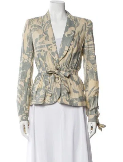Pre-owned Stella Mccartney Linen Printed Blazer