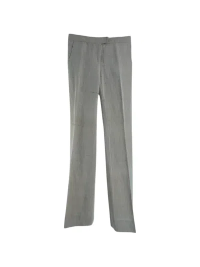 Pre-owned Stella Mccartney Linen Trousers In Gray