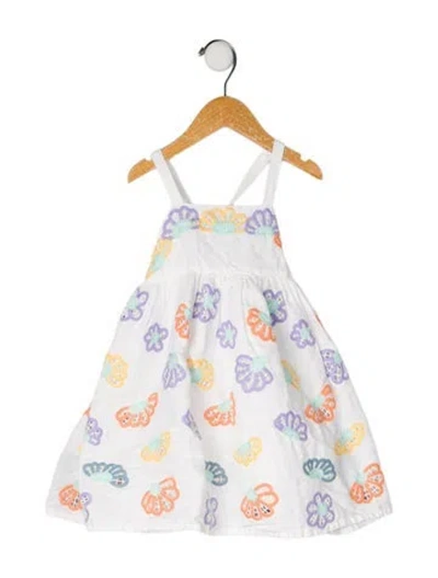 Pre-owned Stella Mccartney Babies' Linen-cotton Blend Sleeveless Dress In White
