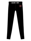 Stella Mccartney Lip-print Leggings In Black