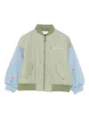 Stella Mccartney Lips-detailing Bomber Jacket In Green