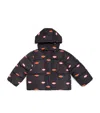 Stella Mccartney Lips Padded Jacket In Black