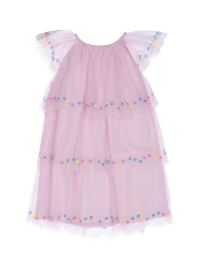 Stella Mccartney Little Girl's & Girl's Dot Print Tulle Dress In Pink