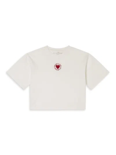 Stella Mccartney Kids' Little Girl's & Girl's Heart Logo Disc T-shirt In White