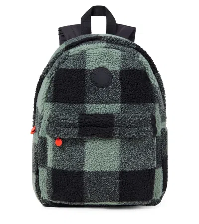 Stella Mccartney Kids' Check-pattern Teddy Backpack In Green