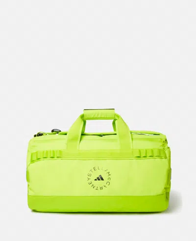 Stella Mccartney Logo 24/7 Bag In Semi-solar Slime/black/glow Blue