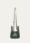 Stella Mccartney Logo Alter Mat Vegan Leather Crossbody Bag In 3139 Pine