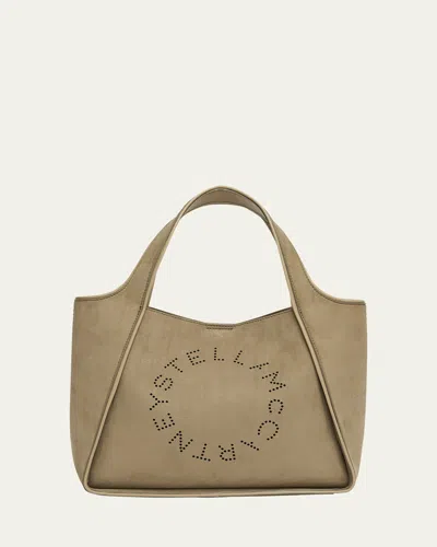Stella Mccartney Logo Alter Suede Shoulder Bag