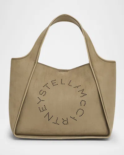 Stella Mccartney Logo Alter Suede Shoulder Bag