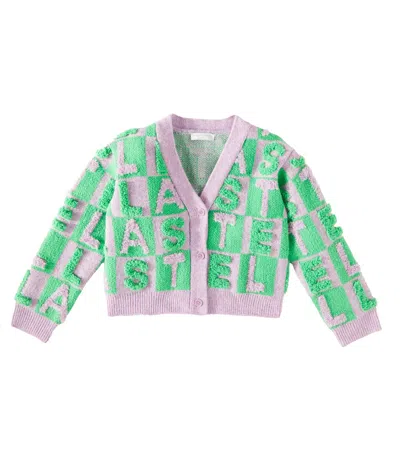 Stella Mccartney Kids' Logo Appliqué Cardigan In Green