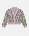 Stella Mccartney Logo Appliqué Knit Cardigan In Multicolor
