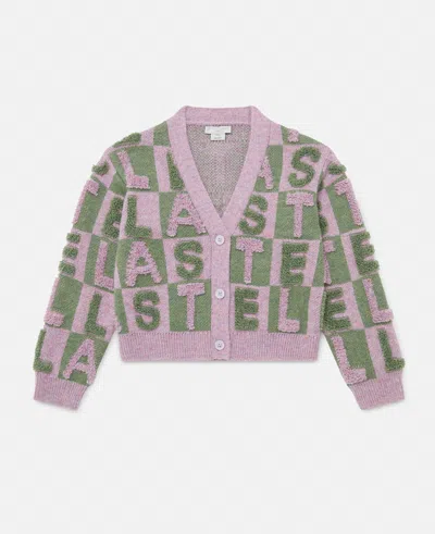 Stella Mccartney Logo Appliqué Knit Cardigan In Multicolor