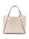 Stella Mccartney Logo-appliqué Tote Bag In Neutrals