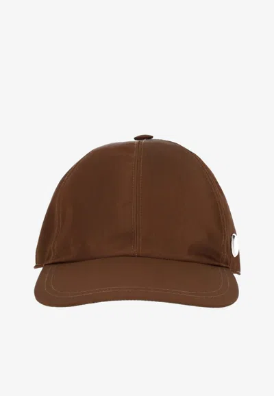 Stella Mccartney Logo Baseball Cap In Brown