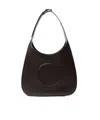 Stella Mccartney Logo Belt Slouchy Hobo Bag In Brown