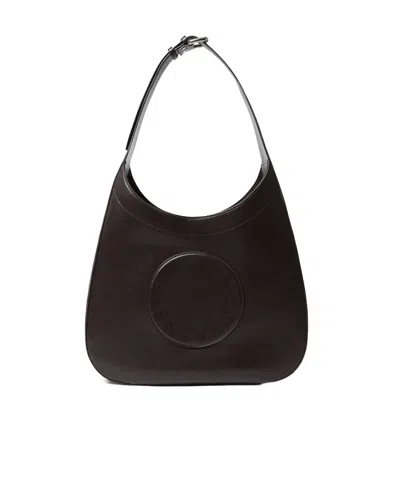 Stella Mccartney Logo Belt Slouchy Hobo Bag In Brown