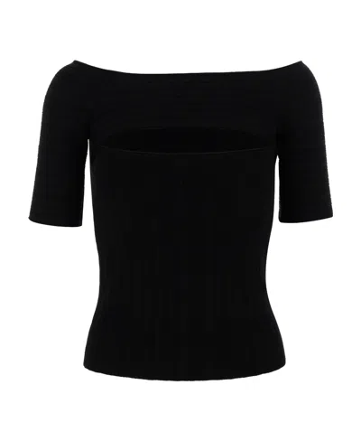 Stella Mccartney Logo Blouse In Black