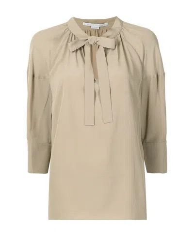 Stella Mccartney Logo Blouse In Nude
