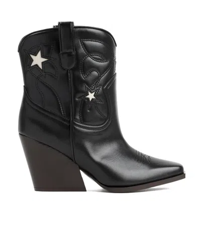 Stella Mccartney Logo Boots In Black