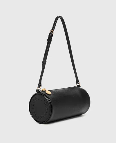 Stella Mccartney Logo Bowling Shoulder Bag In Black