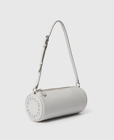 Stella Mccartney Logo Bracelet Pouch In Pearl Grey