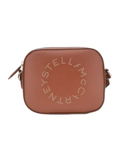 Stella Mccartney Logo Camera Crossbody Bag In Brown
