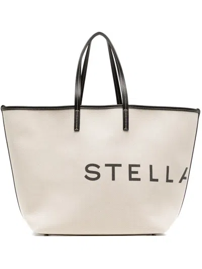 Stella Mccartney Logo Canvas Tote Bag