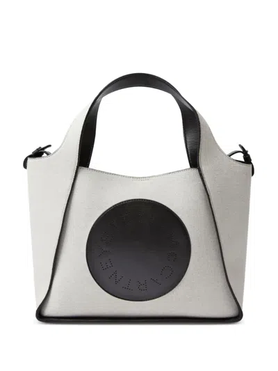 Stella Mccartney 로고 캔버스 토트 백 In 그레이
