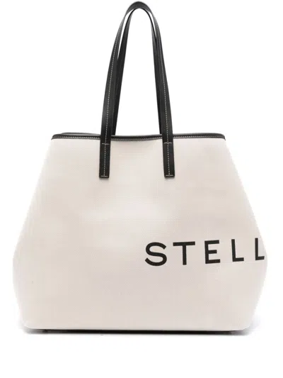 STELLA MCCARTNEY STELLA MCCARTNEY LOGO CANVAS TOTE BAG