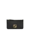 Stella Mccartney Logo Card Bag In Black