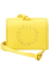 Stella Mccartney Logo Card Case In Yellow